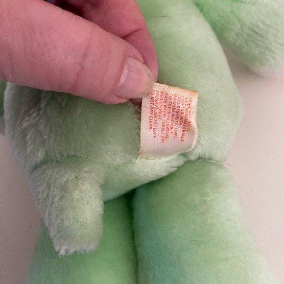 Care Bear Plush Good Luck Bear Vintage 1983 Green Shamrock Kenner American Greet - Picture 8 of 8